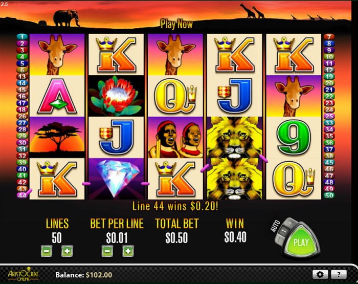 Winning combination of 50 Lions