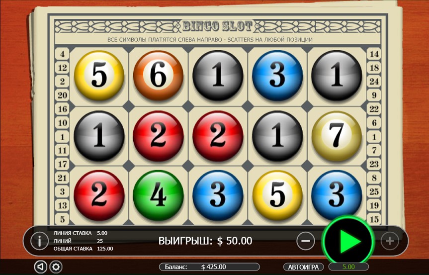 Winning combination of Bingo