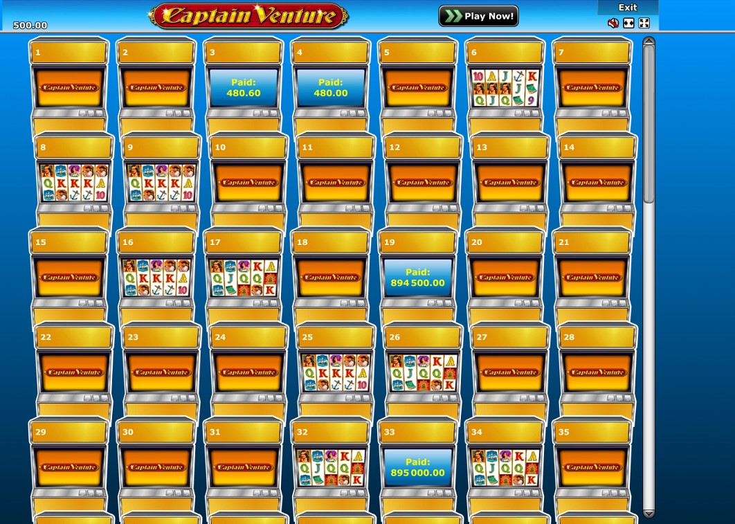Paytable of Captain Venture