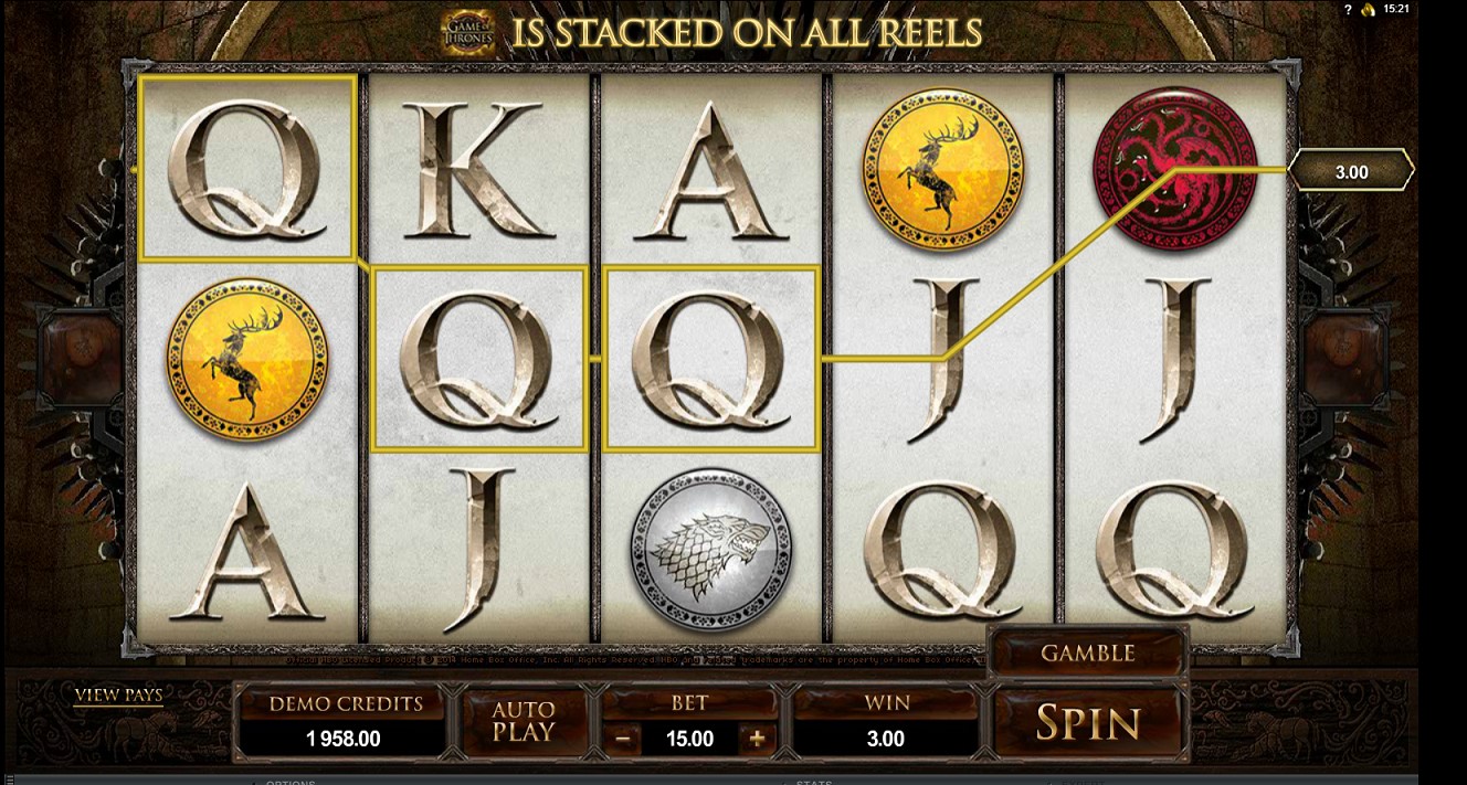 Gameplay of game of thrones