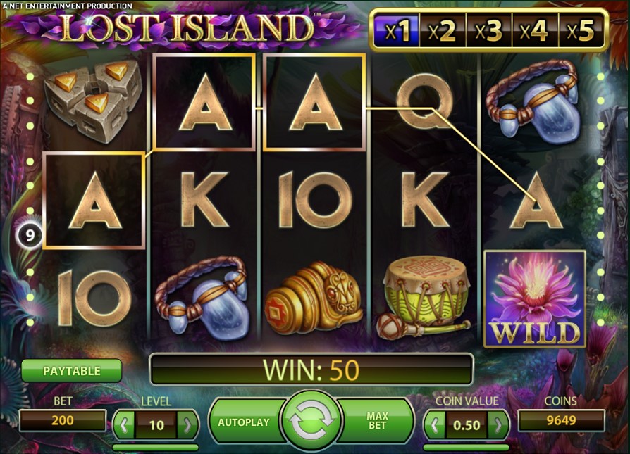 Winning combination of lost island