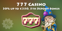 30% Match 5th Deposit Bonus at 777 Casino