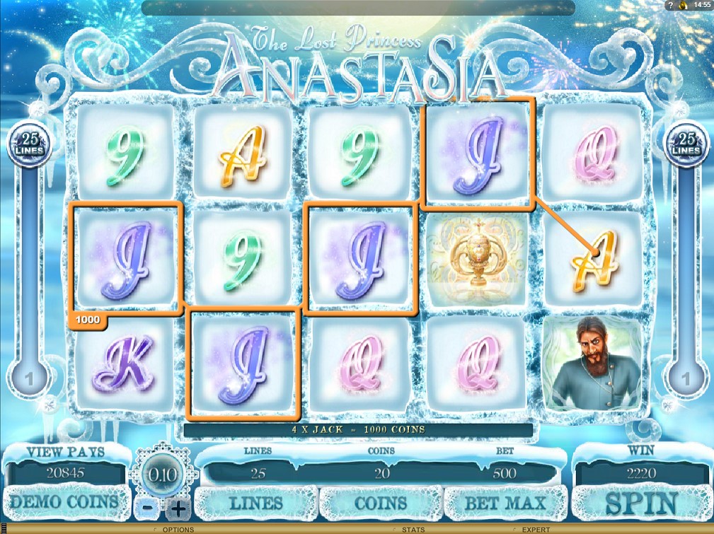 Winning combination of The Lost Princess Anastasia