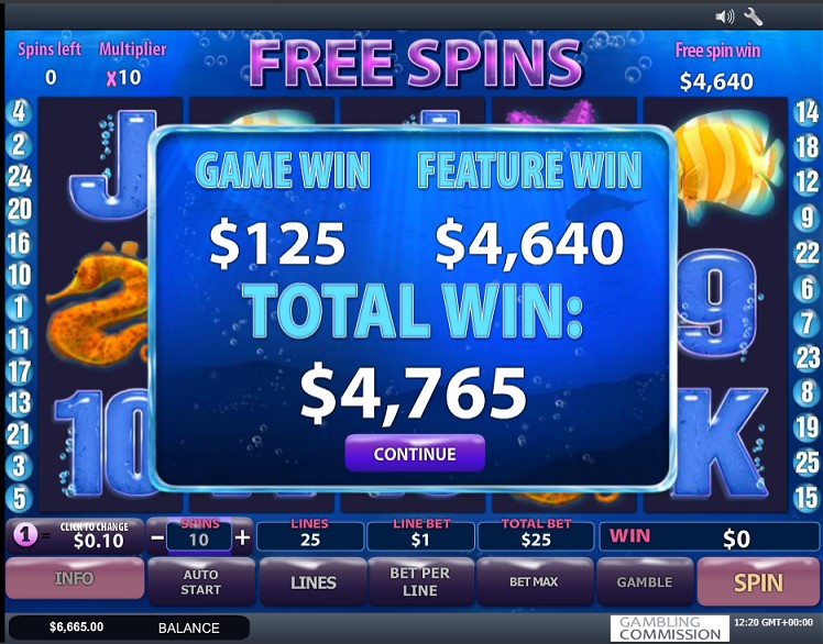 Bonus Game of great blue