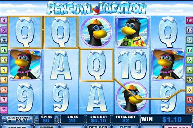 Winning combination of Penguin Vacation