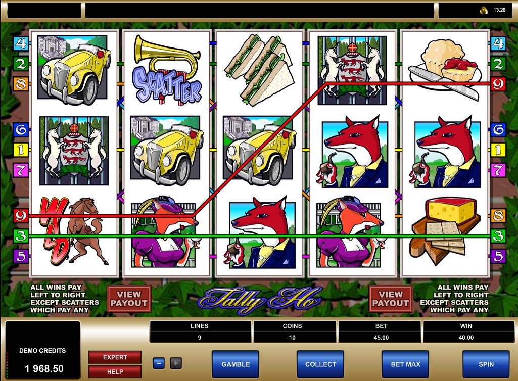 Winning combination of Tally Ho