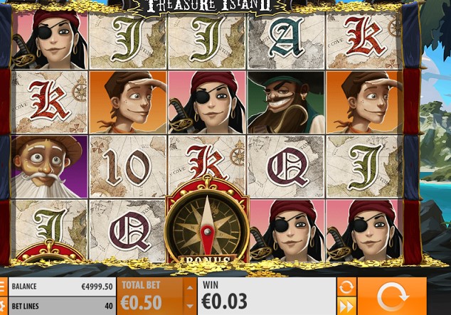 Winning combination of Treasure Island