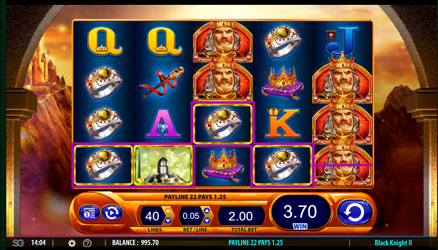 Winning combination of Black Knight 2