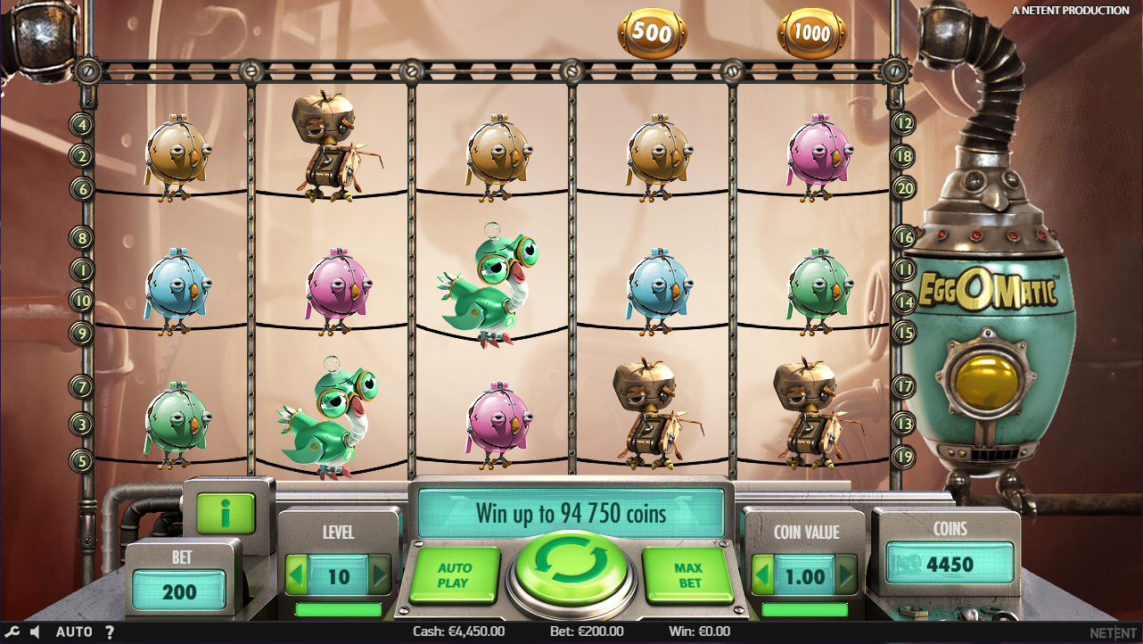 Gameplay of eggomatic
