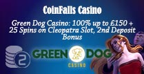 100% 2nd Deposit Bonus at GreenDog Casino