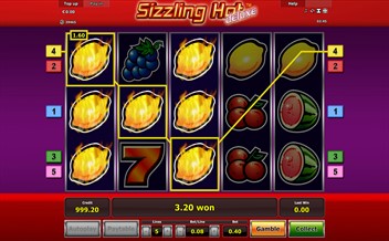 Winning combination of Sizzling Hot Deluxe
