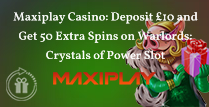 Deposit £10 and Get 50 Extra Spins on Warlords