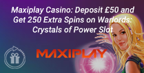 Deposit £50 and Get 250 Extra Spins on Warlords