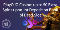 Up to 50 Extra Spins upon 1st Deposit